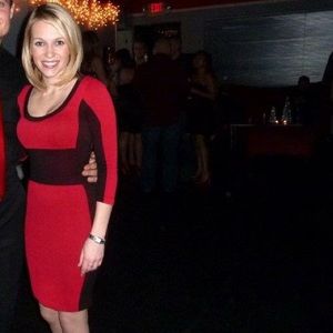 Red hot Bebe Bodycon dress